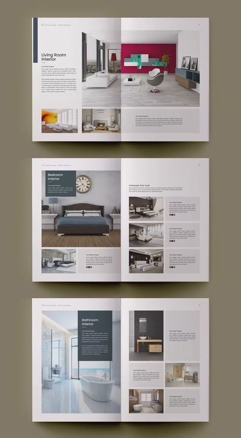 Interior Design Brochure Catalog Template PSD. 16 Pages. Interior Design Magazine Layout, Interior Design Brochure, Catalogue Design Templates, Interior Brochures, Catalog Design Layout, Interior Design Portfolio Layout, Brochure Design Layouts, Interior Design History, Catalog Template