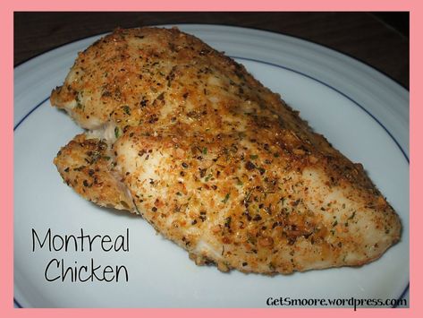 Montreal Chicken Recipe, Montreal Chicken Seasoning Recipe, Montreal Chicken, Grilled Boneless Chicken Breast, Chicken Seasoning Recipes, College Recipes, Monterey Chicken, Chicken Recipes Boneless, Recipe Using Chicken