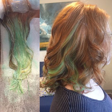 Bright and patina copper.  Sky Salon Lincoln and Lexington Ma Highlight Hair Dye, Ginger Hair Dyed, Two Color Hair, Green Hair Dye, Organic Hair Color, Buzzed Hair, Patina Copper, Brown Hair Dye, Dyed Hair Inspiration