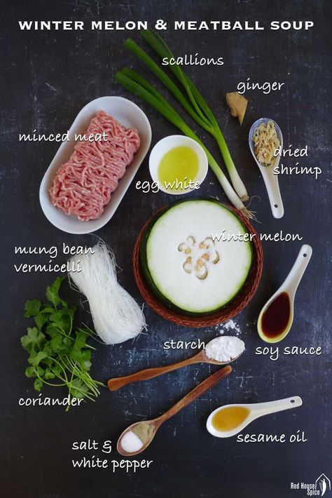 Meatballs Soup, Soup With Meatballs, Winter Melon Soup, Melon Soup, Chinese Soup Recipes, Warm Soup Recipes, How To Make Meatballs, Winter Melon, Egg Drop Soup