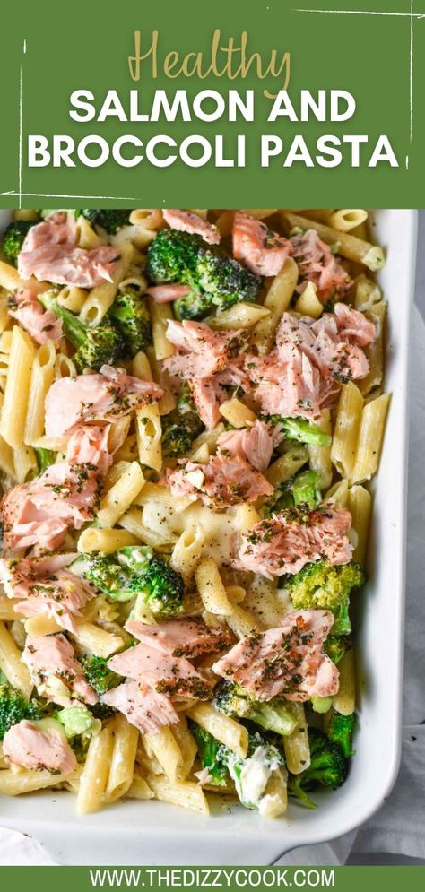 Salmon Rigatoni Pasta, Salmon Pasta Bake Recipes, Salmon Shrimp And Broccoli, Italian Fish Pasta Recipes, Canned Salmon And Pasta Recipes, Salmon Pasta Casserole, Salmon Brocolli Pasta, Baked Salmon Pasta Recipes, Broccoli And Salmon Recipes