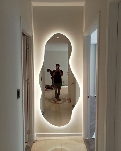 LED mirror available DM for order #namaslay #namaslayproducts #namaslaycustomstore #customized Beauty Salon Mirror Design, Mirror On The Wall Bedroom, Mirror Furniture Bedroom, Mirror Wall Decor Entrance, Aesthetic Wall Mirror, Mirror Salon, Iv Hydration, Beautiful Bathroom Decor, Dressing Table Decor