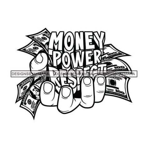 Money Power Respect Tattoo, Doodles Tattoo, Hand Holding Money, Bus Logo, Respect Tattoo, Money Power Respect, Dr Logo, Images Pop Art, Holding Money