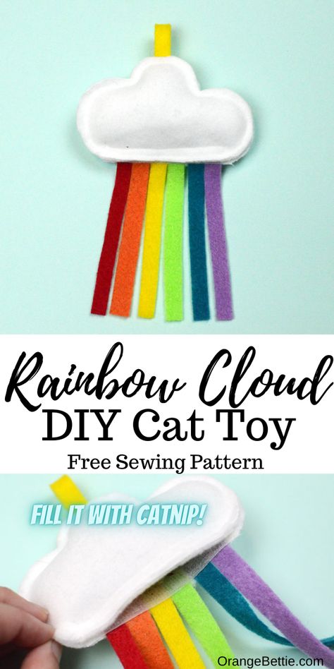 Free Cat Toy Sewing Patterns, Diy Sew Cat Toys, Sewing Cat Toys Free Pattern, Diy Cat Toys To Sell, Cat Toys Sewing Pattern, Felt Cat Toys Free Pattern, Fleece Cat Toys Diy, Sewing Projects For Cats, Sewing For Cats