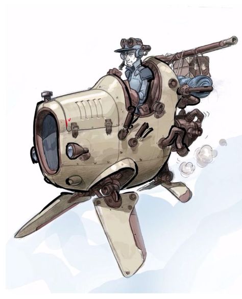 Steampunk Airship, Flying Machine, Flying Vehicles, Diesel Punk, Arte Robot, Concept Ships, Futuristic Cars, Prop Design, Arte Animal