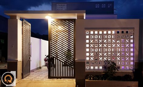 Nha Cap 4, Modern Windows And Doors, Terrace House Exterior, House Fence, Home Designs Exterior, House Main Gates Design, House Fence Design, House Gate, Contemporary House Exterior