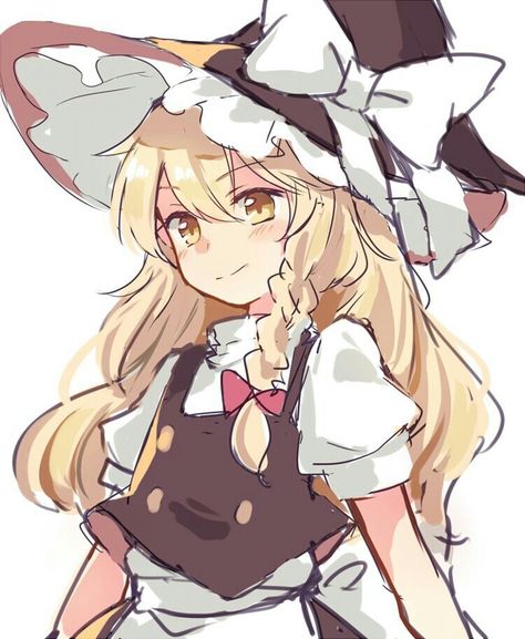 Marisa Kirisame Marisa, Marisa Kirisame, Touhou Anime, Lucky Star, Pastel Art, Anime Character Design, Art Inspo, Cute Drawings, The Magic