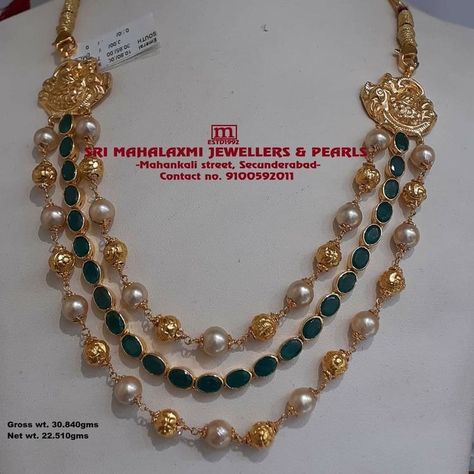 Neck Pieces Jewelry, Pearl Jewelry Design, Gold Jewelry Simple Necklace, Handmade Gold Jewellery, Pearl Necklace Designs, Gold Bridal Jewellery Sets, Gold Mangalsutra, Gold Necklace Simple, Jewellery Indian