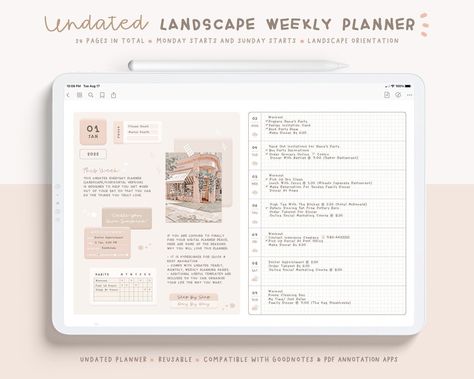 12 Month Undated Digital Planner and Life Organizer budgetplannerworksheet #plannergirlsunitedcollaboration #plannerlove. Digital Life Planner, Everyday Planner, Undated Digital Planner, Undated Planner, Planner Pdf, Planner Templates, Planner Inspiration, Student Planner, Weekly Spread