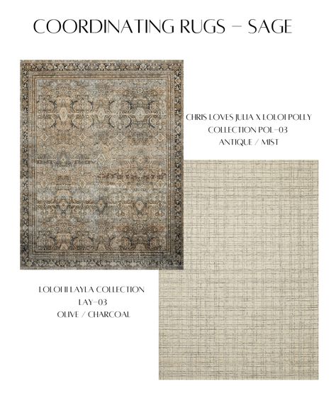 Area Rugs For Open Floor Plan Layout, Two 5x7 Rugs Together, Transitional Area Rug, Rugs In Open Concept House, Whole House Coordinating Rugs, Kitchen With Area Rug, Open Concept Kitchen Living Room Rugs, Open Floor Plan Wall Decor, Different Rugs In Open Floor Plan