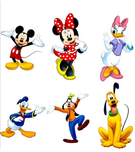 Mickey Mouse Clubhouse Characters, Miki Mouse, Minnie Mouse Stickers, Disney Themed Classroom, Mickey Mouse Themed Birthday Party, Mickey Mouse Clubhouse Party, Mickey Mouse Characters, Mickey Birthday Party, Minnie Mouse Images