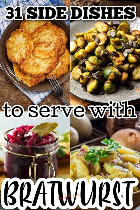 Side Dish For Brats Dinners, Side Dishes For Bratwurst, What To Serve With Bratwurst, Brat Sides Dishes, German Vegetable Side Dishes, Sides For Brats Dinners, Bratwurst Side Dishes, Sides For Brats, Bratwurst Sides