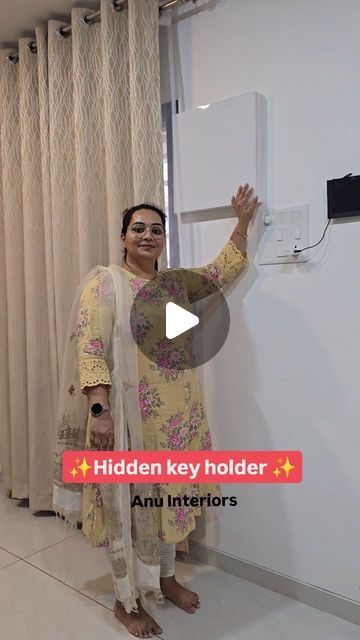 Hidden Key Holder Ideas, Key Holder Ideas, Modern Key Holder, Fancy Items, Bungalow Interior, Hidden Key, Kitchen Interior Design Modern, Interior Design Kitchen, Key Holder