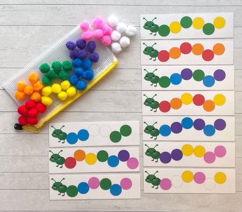 Pom Pom Patterns Activity Set Montessori Learning Toy for Preschool, Homeschool, and Special Education Quiet Time Activity - Etsy in 2024 | Pattern activities, Montessori activities, Creative activities for kids Pom Pom Patterns, Task Boxes Preschool, Baby Development Activities, Montessori Diy, Pattern Game, Time Activity, Preschool Centers, Quiet Time Activities, Pattern Activities