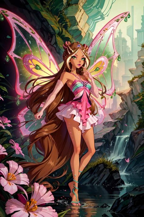 Image posted by Gorl Winx Club Flora, Princesas Disney Anime, Klub Winx, Bloom Winx Club, Fairy Artwork, Mahō Shōjo, Fairy Aesthetic, Fairy Art, Cute Art Styles