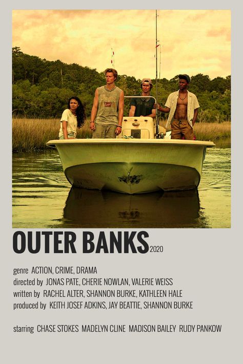 Outer Banks Poster #minimalistposter #aesthetic Other Banks, Film Polaroid, Film Netflix, Filmy Vintage, Iconic Movie Posters, Movie Card, Music Poster Ideas, Film Posters Minimalist, رعب نفسي