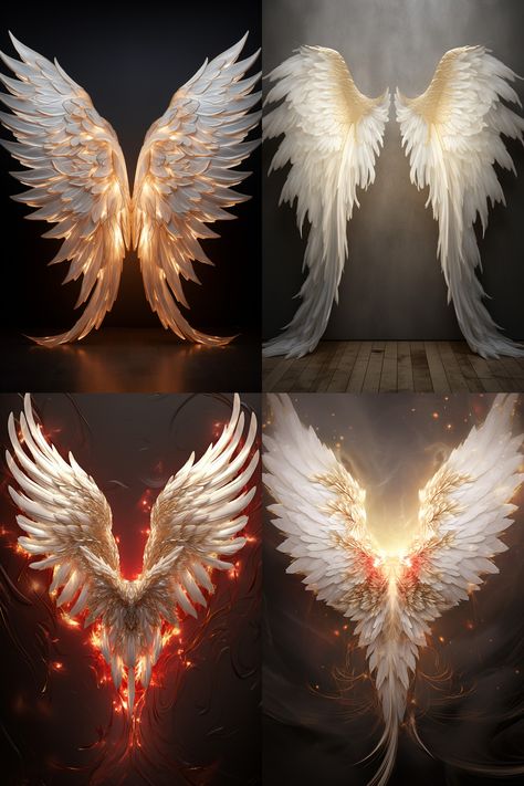 Winged Human Character Design, Angel Wings Fantasy Art, Fantasy Wings Design, Abstract Cyberpunk, Monster Fanart, Fantasy Wings, Wings On Back, Angel Wings Art, Angel Wings Design