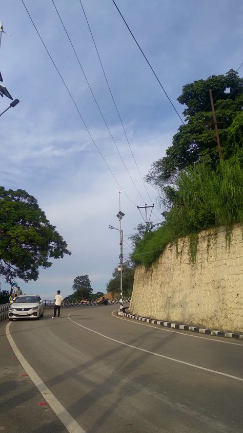 Guwahati City Photography, Guwahati Aesthetic, Guwahati City, Road Pictures, Cool Optical Illusions, Scenic Travel, Friend Lyrics, Insta Profile, Delicacy Food