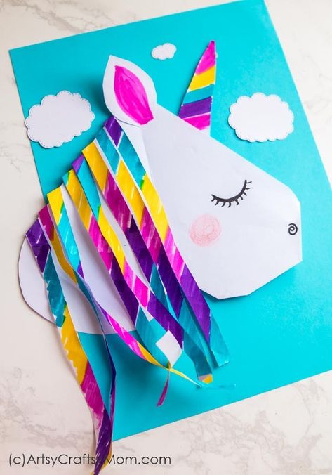 Unicorn Paper Craft, Kids Beach Crafts, Valentines Crafts Kids, Unicorn Crafts Diy, Diy Unicorn Crafts, Magical Unicorn Birthday Party, Hope Crafts, Beach Crafts For Kids, Valentine Paper