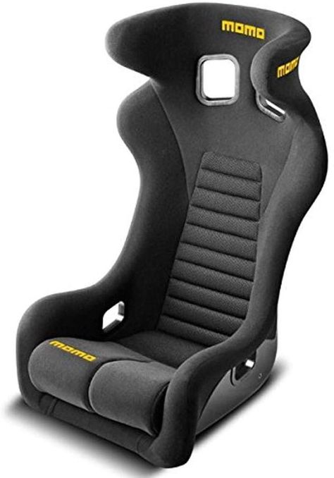 MOMO 1074BLK Racing Seat Best Racing Cars, Racing Seats, Fabric Black, Automotive Accessories, Car And Driver, Gaming Chair, Seat Belt, Performance Parts, Water Repellent