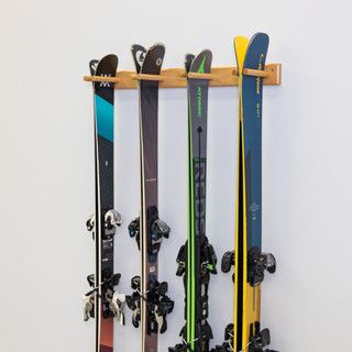 Ski Storage Racks | Garage Wall Racks, Ski Carriers, Travel Snow Boot Bags | Online Ski Shop Ski Rack Diy, Snowboard Wall Rack, Snowboard Storage, Utah Ski, Garage Wall Storage, Ski Condo, Cedar Walls, Ski Rack, Ski Storage