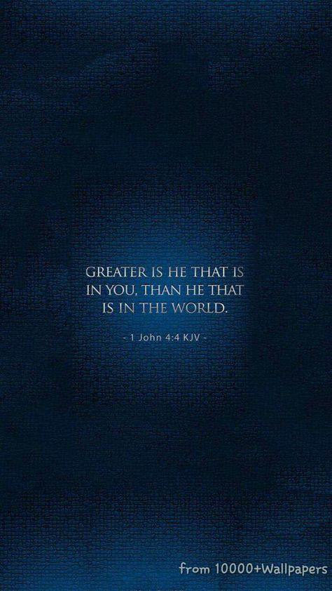 Greater Is He... Greater Is He, 1 John 4, Jesus Is Lord, 1 John, I Wallpaper, Wallpaper Backgrounds, Encouragement, Spirituality, Jesus