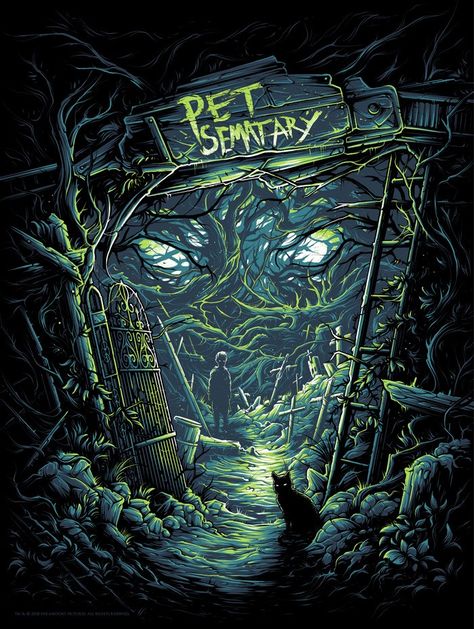 Horror Movie Poster Art : "Pet Sematary" 1989 by Dan Mumford Dan Mumford, Horror Vintage, Pet Sematary, Horror Movie Icons, Horror Artwork, Horror Posters, Horror Movie Art, Horror Icons, King Art