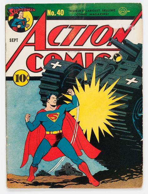 Action Comics #40 (DC, 1941) Condition: VG/FN.... Golden Age | Lot #14139 | Heritage Auctions Action Comics 1, Golden Age Comics, Action Comics, Comic Book Art Style, Superman Comic, Dc Comic Books, Dc Comics Superheroes, Bd Comics, Dc Movies