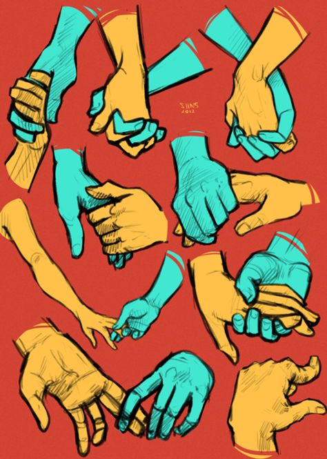 Hands Drawing Hands, Hand Drawing Reference, Hand Reference, 캐릭터 드로잉, Anatomy Drawing, Poses References, Anatomy Reference, Art Poses, Drawing Base