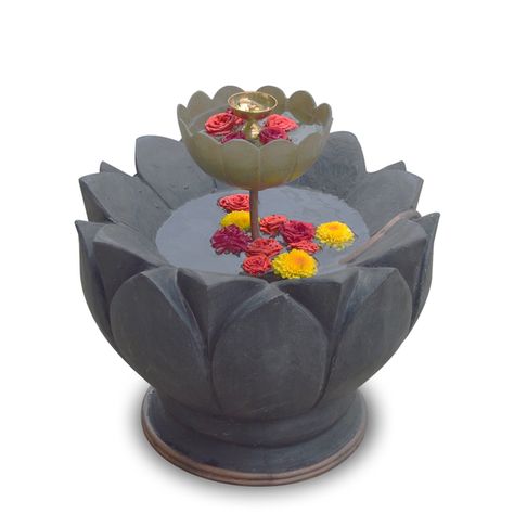 Floating Tea Light Candles, Pooja Photos, Lotus Flower Carving, Wedding Trays, Diwali Candles, Bridal Braids, Brass Items, Pretty Garden, Elephant Sculpture