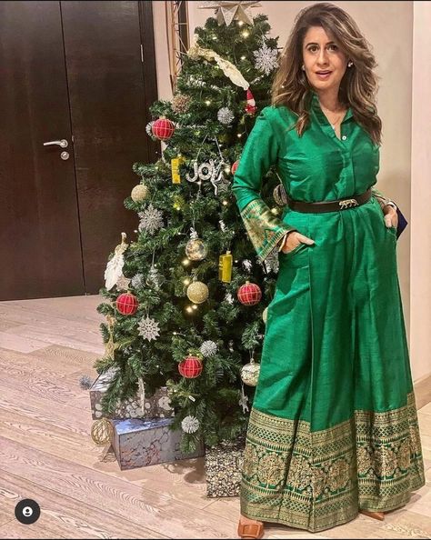 Christmas Dressing, Trendy Outfits Indian, Recycled Dress, Long Gown Design, Anarkali Dress Pattern, Indian Dresses Traditional, Dress Design Patterns, Designer Party Wear Dresses, Designer Dresses Casual