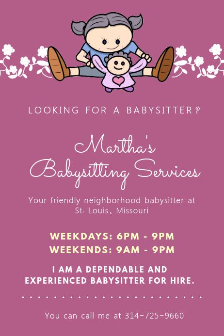 Babysitting Posters, Babysitting Hacks, Babysitting Flyers, Babysitting Activities, Microsoft Word Free, Certificate Of Completion Template, Baby Sitting, Online Poster, Job Ideas