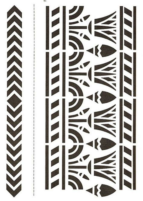 stencil Tattoo Flower Stencil, Pharaonic Motifs Design, Egyptian Design Pattern, Egyptian Furniture, Love Symbol Tattoos, Infinity Symbol Tattoo, Egyptian Motifs, Tattoos Infinity, Doodle Art Flowers