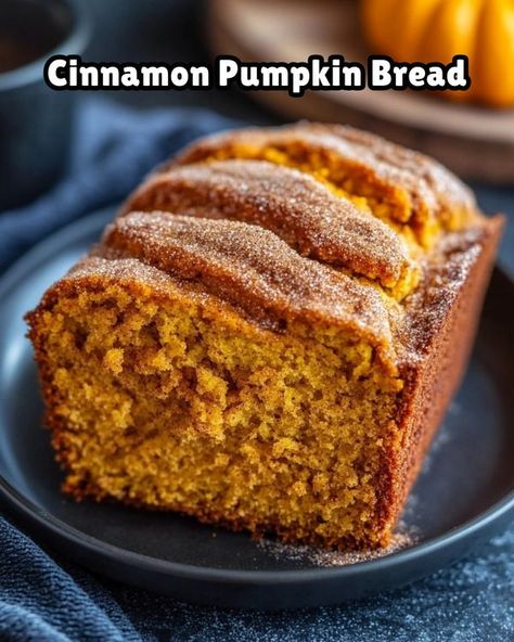 Cinnamon Pumpkin Bread, Cinnamon Pumpkin, Bread And Pastries, Pumpkin Bread, Cinnamon Sugar, Flavorful Recipes, Purpose Flour, Flour, Swirl