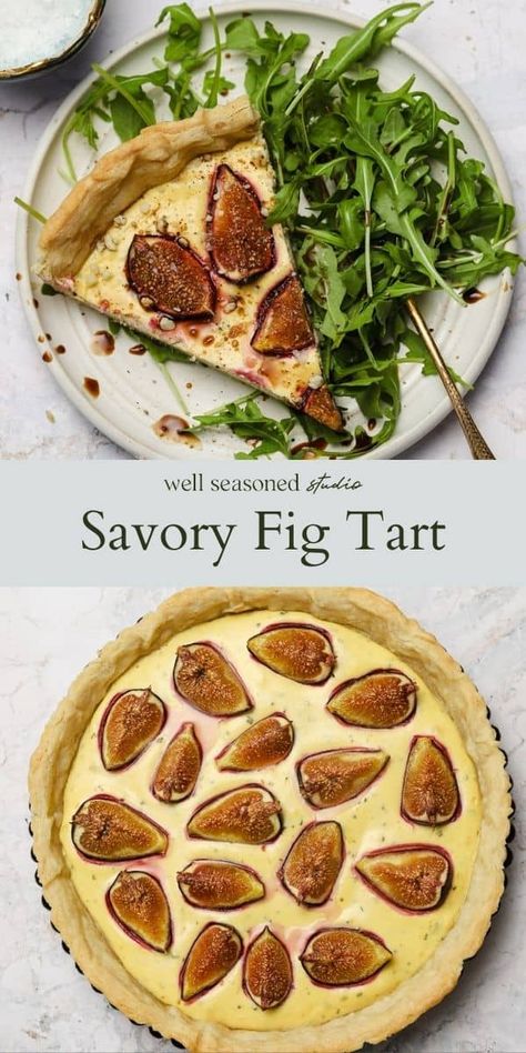 Brunch Sides, Fig Tart, Goat Cheese Tart, Whipped Goat Cheese, Tart Dough, Tart Filling, Gorgonzola Cheese, Fig Recipes, Baby Arugula