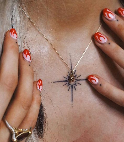 sophie floyd on Instagram: “forever proud of the fact my favourite necklace sits so perfectly in my favourite tattoo 💀💖✨” Sophie Floyd, On Tattoo, Sternum Tattoo, Real Tattoo, Aesthetic Tattoo, Dream Tattoos, Mom Tattoos, Dope Tattoos, Star Tattoos