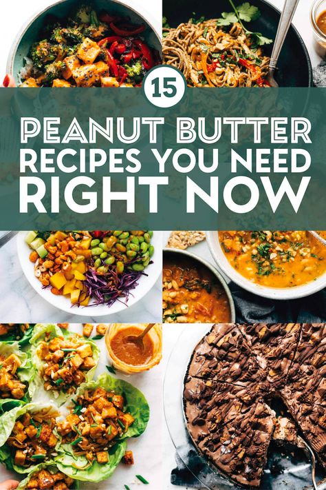 15 Peanut Butter Recipes You Need Right Now! It’s not just jelly’s best friend, everyone! Sauces, noodles, soups, baked goods -- just so many things that get just oh-so much more delicious with this favorite little spreadable nut. Peanuts Recipes, Easy Peanut Butter Pie, Vegan Lettuce Wraps, Sweet Potato Kale, Healthy Food Menu, Peanut Butter Sauce, Peanut Recipes, Healthy Food Facts, Butter Recipes