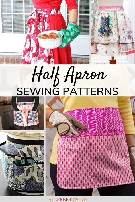 Apron Patterns Free, Free Apron Patterns, Sew An Apron, Apron Sewing Patterns, Half Apron Patterns, Free Apron Pattern, Easy Apron, Apron Pattern Free, Half Aprons