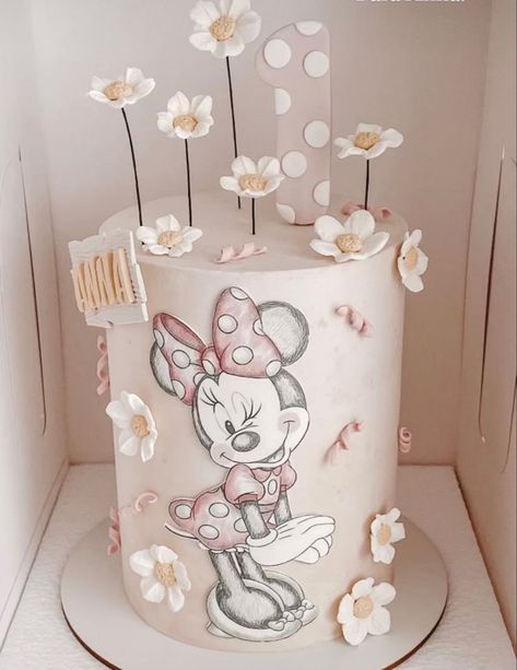 Birthday Cake For 1 Year, Mickey And Minnie Cake, Twodles Birthday, Minnie Mouse Birthday Party Decorations, Minnie Mouse Birthday Decorations, 2nd Birthday Party For Girl, Minnie Mouse Birthday Cakes, Disneyland Birthday, Idee Babyshower