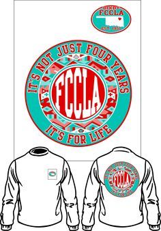 Fccla Shirts, School Club Shirts, Student Council Shirts Design, Fccla Ideas, Facs Classroom, Greek Life Shirts, Key Club, Long Sleeve White Shirt, Pocket Shirts