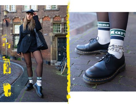 Dr. Martens: Ways to wear the 1461 shoe Oxford Shoes Outfit Doc Martens, Dr Martens Socks Outfit, Doc Martens 1461 Outfit Women, Dr Martens 1461 Outfit Women, Doc Martens Oxfords Outfit, Oxford Doc Martens Outfit, Doc Martens 1461 Outfit, 1461 Outfit, Docs 1461