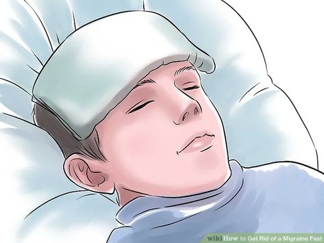 4 Ways to Get Rid of a Migraine Fast - wikiHow Bad Headache Relief, Migraines Relief, Getting Rid Of Migraines, Natural Migraine Relief, Migraine Help, Getting Rid Of Headaches, Headache Relief Instant, Cold Remedy, How To Relieve Migraines