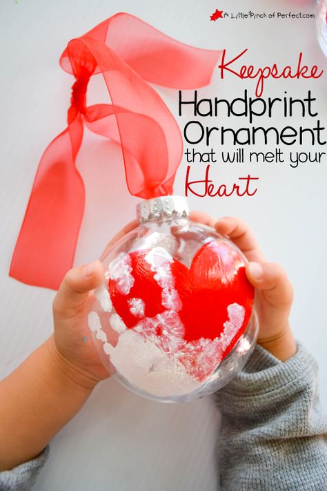 Diy Christmas Gifts From Toddlers, Christmas Gifts From Toddlers, Gifts From Toddlers, Crafty Christmas Gifts, Grandma Christmas Ornament, Handprint Keepsake, Handprint Ornaments, Trendy Diy, Christmas Gifts For Grandma