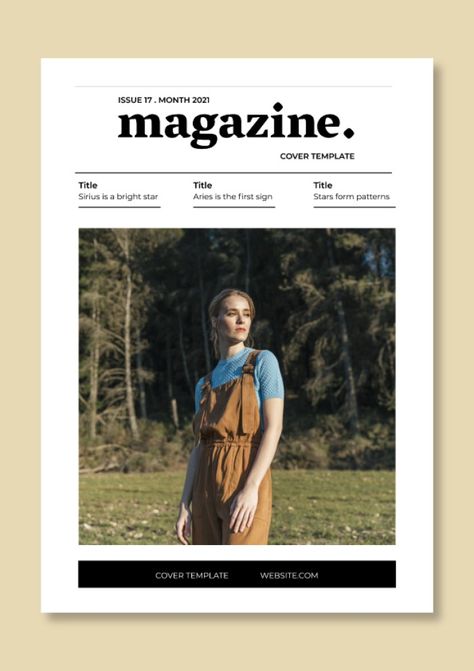 Edit this Minimalist Nature Places Magazine Cover layout online Lifestyle Magazine Cover, Fashion Magazine Typography, Magazine Cover Layout, 블로그 디자인, Magazine Cover Page, Magazine Cover Ideas, Cover Layout, Abi Motto, Magazine Design Cover