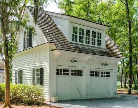 Detached Garage Designs, Big Sheds, Garage Plans Detached, Carriage House Garage, Apartments Exterior, Carriage House Plans, Apartment Exterior, Shed Dormer, Garage Door Design