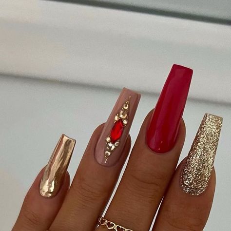 Red Wedding Nails, Music Nails, Almond Acrylic, Almond Acrylic Nails, Super Nails, Nails Inspo, Dope Nails, Red Wedding, Wedding Nails