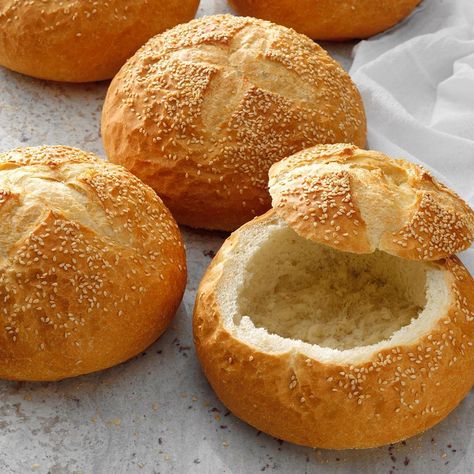 Easy Bread Bowls, Panera Bread Bowl, Cooking Ham, Quick And Easy Bread, Homemade Bread Bowls, Bread Bowl Recipe, Best Bread Recipe, Bread Bowl, Panera Bread