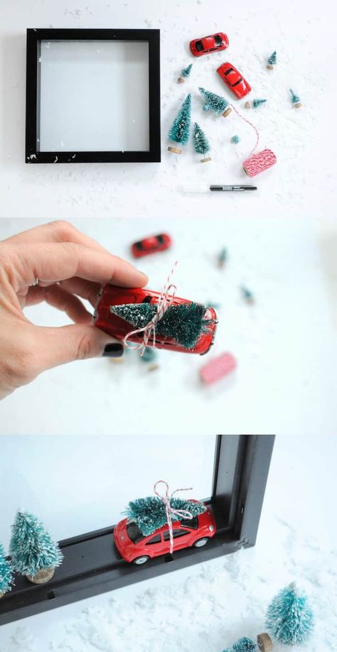 Diy Christmas Shadow Box, Shadow Box Diy, Diy Shadow Box, Diy Snow Globe, Christmas Shadow Boxes, Holiday Boutique, Popular Trends, Christmas Crafts For Adults, Diy Spring