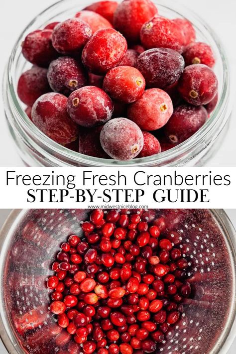 Follow these simple step-by-step instructions to ensure you properly freeze your fresh cranberries to enjoy them in your favorite dessert recipes any time of year. Frozen Cranberries, Favorite Dessert Recipes, Cranberry Recipes, Favorite Dessert, Fresh Cranberries, Fresh Vegetables, Favorite Desserts, Fruits And Veggies, Favorite Holiday