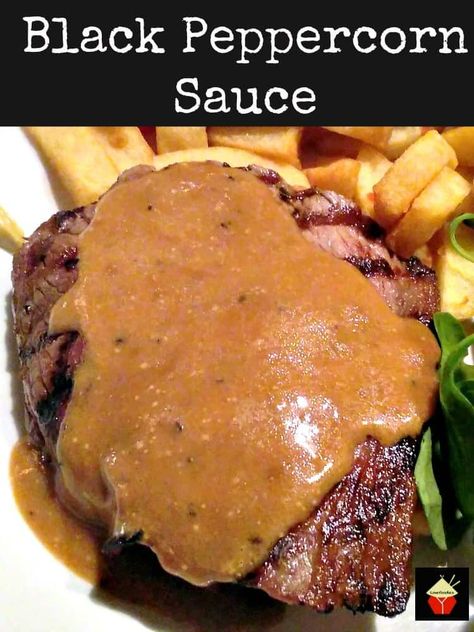 Black Peppercorn Sauce, Peper Steak, Pepper Sauce For Steak, Peppercorn Sauce Recipe, Beef Roll Ups, Pepper Sauce Recipe, Sauce Au Poivre, Peppercorn Sauce, Beef Roll